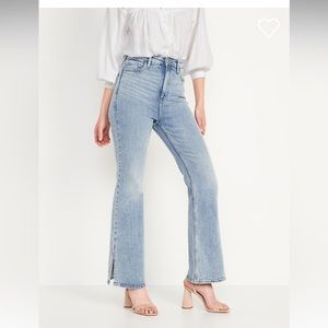***SOLD*** Brand New OldNavy Higher-High Waisted Side-Slit Flare Leg Jeans Sz 2